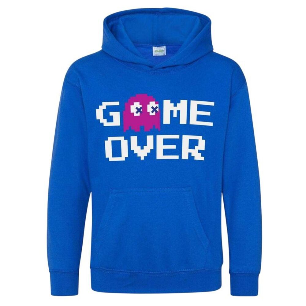Pac-Man Childrens/Kids Game Over Pac-Man Hoodie / Blue